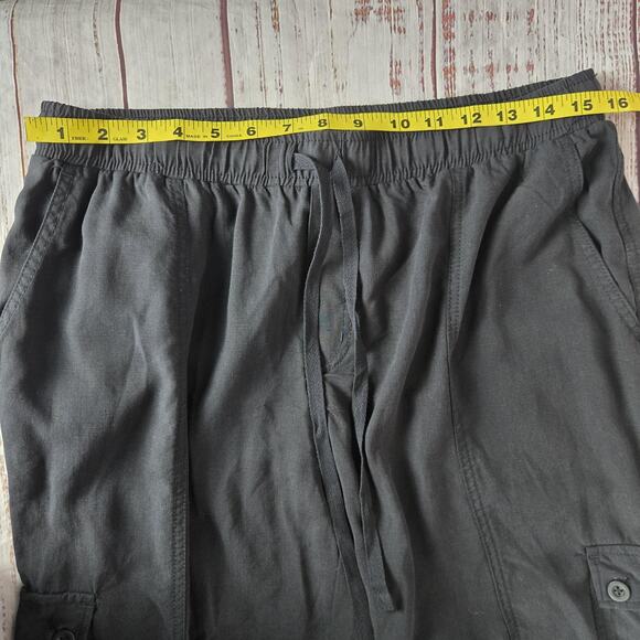 Industry Republic Women Jogger Cargo Pants Lg Black Drawstring Stretch Waist NWT - Picture 7 of 10